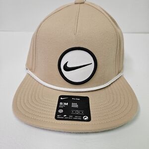 Nike Pro Cap Structured Dri-FIT Golf Hat Tan Brown Snapback HF7482-200 Size S/M